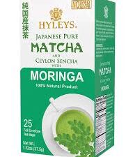 K - HYLEYS WELLNESS TEA MATCHA & MORINGA 1.32oz X 25pc X 12/CS
